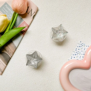 Macro detail of star-shaped phone sockets with silver glitter texture in a lifestyle setting