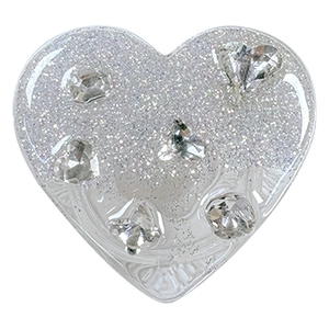 Glitzernder herzförmiger ausziehbarer Handyhalter mit funkelnden Pailletten und Strass