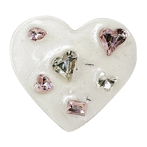 Elegante supporto per telefono a forma di cuore con strass rosa brillanti