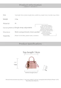 Borsa a scacchi rosa dettagli dimensioni larghezza 20cm altezza 14cm e profondità 9cm