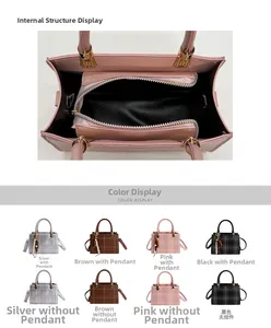 Dettaglio della fodera interna a più scomparti e della borsa vintage trapuntata grande