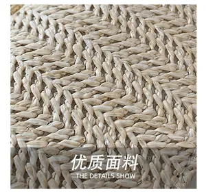 Vue macro de la texture tissée de haute qualité et du motif chevron sur le sac bandoulière