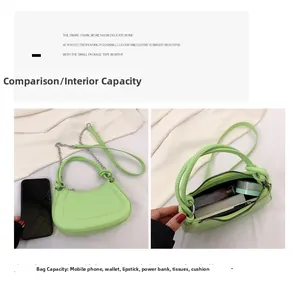 Detail view of the green hobo bag showing its large internal capacity and woven handle