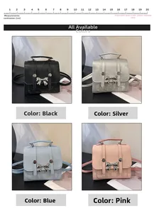 Mini butterfly backpack in four colors: black, silver, blue, and pink styles