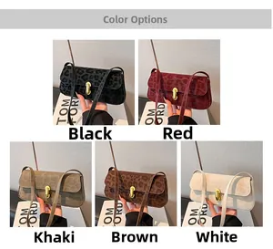 Detail of leopard print shoulder bags in five colors with elegant gold metal buckles