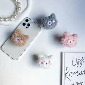 Set di supporti per telefono a forma di orsetto di peluche in quattro colori vivaci
