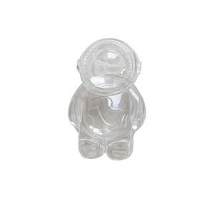 Minimalist transparent astronaut phone grip stand with durable acrylic glossy finish