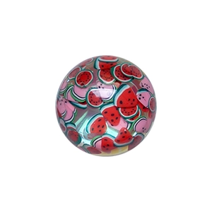 Retractable phone socket featuring a clear resin ball with 3D watermelon fruit slices