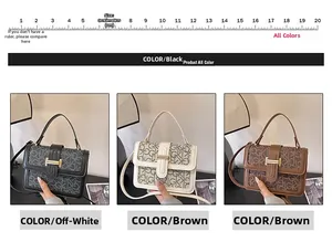 Comparaison détaillée des sacs à bandoulière vintage en noir, beige et marron café
