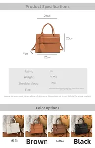 Tableau des tailles et options de couleurs pour le sac à bandoulière motif pierre