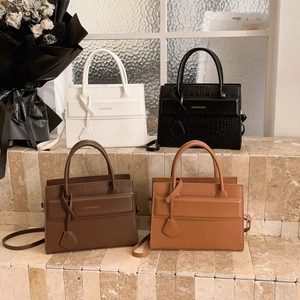Vintage Handbag Women PU Leather Crocodile Pattern Crossbody Shoulder Tote Bag With Removable Strap Fashion Texture