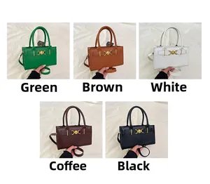 Collezione multicolore di borse a mano eleganti con fibbie a cuore dorate raffinate