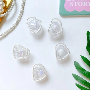 Supporto per telefono in resina minimalista con cuore e stella cangianti stile