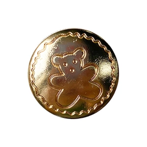 Golden bear pop socket phone grip with a round metallic expandable finger stand