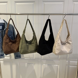 Sac À Épaule En Velours Côtelé Pour Femmes Grande Capacité Cabas Rétro Décontracté Mode Minimaliste Sac Hobo