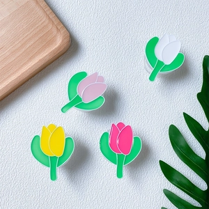 Tulip Flower Phone Socket Grip Expandable Collapsible Adhesive Stand Mount For Smartphones Cute Floral Korean Style