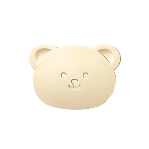Cute bear-shaped expandable phone socket and stand in cream-colored silicone finish