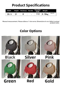 Tableau des tailles et options de couleurs pour sacs à main tendance texture tissée