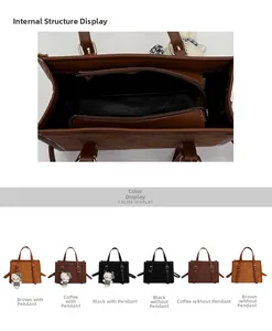 Dettaglio dello scomparto interno con zip e varie opzioni di colore per la borsa shopper