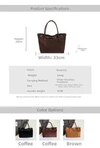 Size chart and dimensions for the large canvas tote bag with 47cm top width measurements