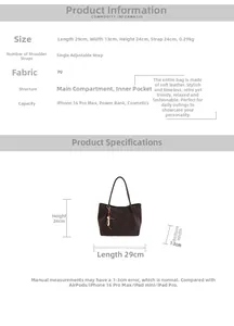 Guida dettagliata alle dimensioni della borsa leopardata marrone con misure 29x13x24cm