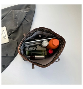 Top view of large tote bag interior showing spacious storage and magnetic closure