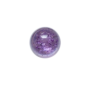 Glittery purple crystal ball phone grip with transparent resin and sparkling foil