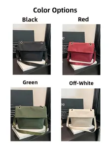 Minimalist canvas tote bags shown in four colors including black, red, green, and white