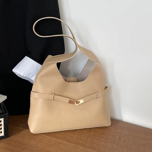 Borsa Sottobraccio Donna Grande Capacità Retro Minimalista Pelle PU Tracolla Tote Con Fibbia Metallo Pendolare