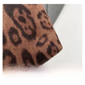 Close-up of premium leopard print faux fur fabric on this stylish shoulder bag
