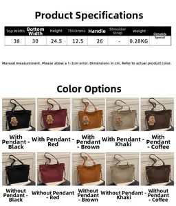 Tabella taglie e opzioni colore per la borsa tote vintage capiente da donna