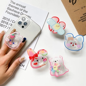 Supports de téléphone minimalistes en acrylique avec motifs d'animaux mignons et mignons