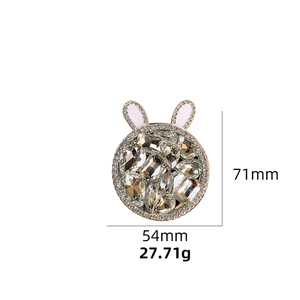 Detailed dimensions of the luxury rhinestone bunny ear phone socket with height and weight