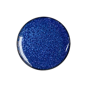 Solid blue glitter phone grip stand with crystal resin finish on white background