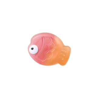 Detail of cute gradient resin fish phone grip with translucent candy texture and 3D design
