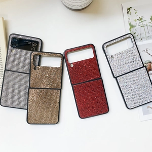 Glittering rhinestone luxury cases for Samsung Galaxy Z Flip in four assorted colors