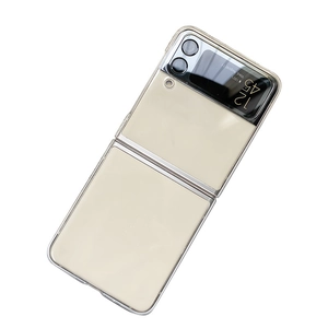 Clear slim shockproof case for Samsung Galaxy Z Flip featuring precise hinge cutouts