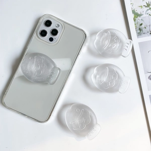 Cute Fish Shaped Frosted Matte Expandable Cell Phone Stand Sparkle Glitter Griptok Finger Grip Holder Desktop Support