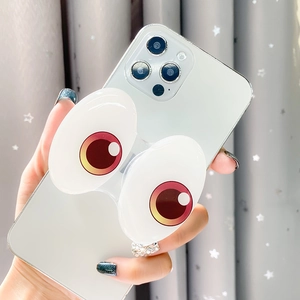 Phone Expanding Stand Cartoon Big Eyes Shiny Acrylic Collapsible Grip Tok Desktop Smartphone Accessory For Girls Trendy Cute