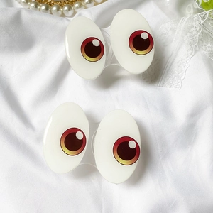 Minimalist big eyes phone socket grip with colorful gradient eyes on white background