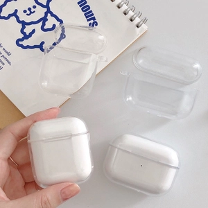 Transparent Wireless Earphone Case Clear Acrylic Protective Cover Split Design For Bluetooth Earbuds Simple Minimalist