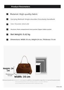Detailed size comparison and specifications of the retro matte leather shoulder bag