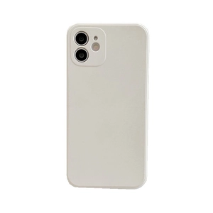 Creamy white liquid silicone case for iPhone 16 Plus with full-cover protection