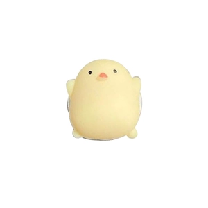Support de téléphone mignon en forme de poussin jaune en silicone souple extensible