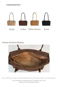 Makroansicht von vier Wildleder-Tote-Bags-Farben und großzügigem Innenraum mit Reißverschluss