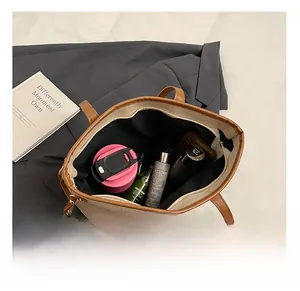 Top view of spacious tote bag interior showing large capacity for daily essentials
