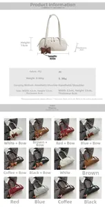 Spécifications de taille et options de couleurs pour le sac à bandoulière en cuir PU