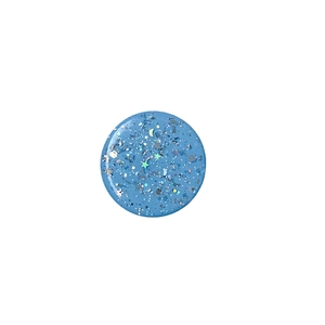 Universal starry sky glitter phone socket grip with blue sequins and moon stars motifs