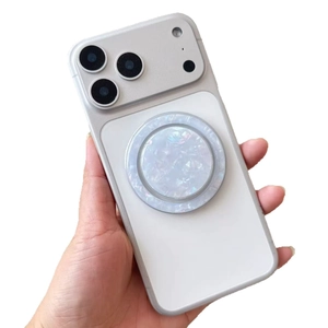 Faltbare Handy-Halterung mit buntem Perlglanz-Muschelmuster und Teleskop-Funktion