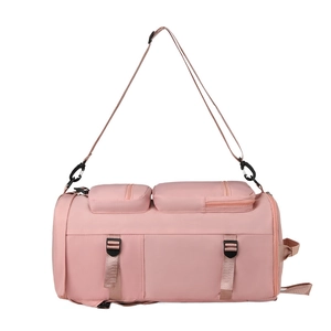 Sac de sport rose multifonctionnel avec séparation humide/sec et bandoulière réglable